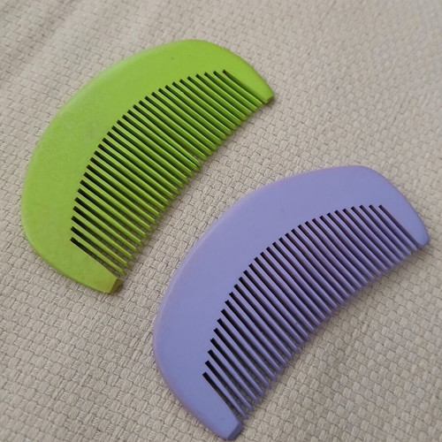 Wooden combs with handmade painted designs