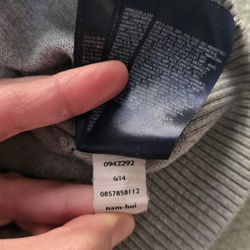 Tommy Hilfiger sweater with cashmere and cotton like new, gray-blue medium size