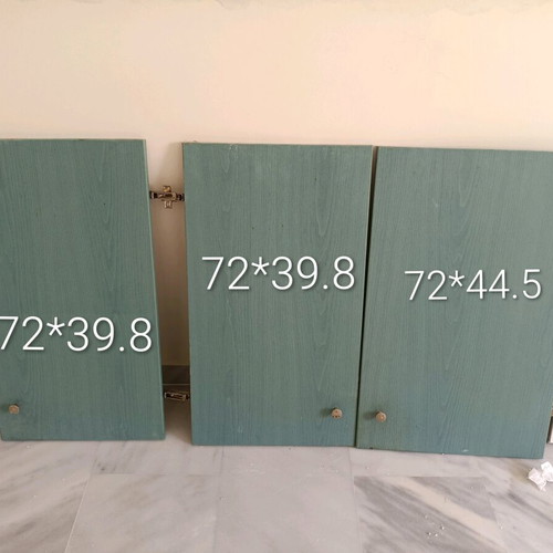 Wardrobe doors like new, off-white with hinges