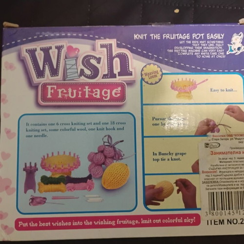 Wish Fruitage knitting craft set with 2 tools new