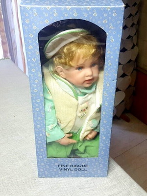 Vinyl doll used, 50 cm height, with box
