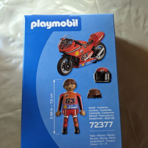 Playmobil 72377 Ducati Francesco Bagnaia Shell collectible set
