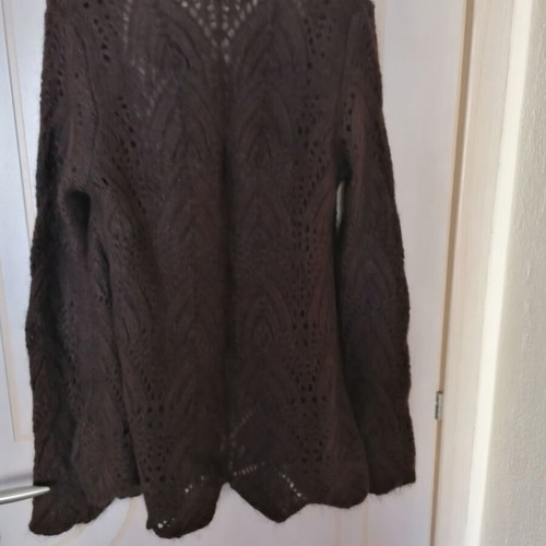 Salepepe mohair cardigan new brown size M/L with special trim