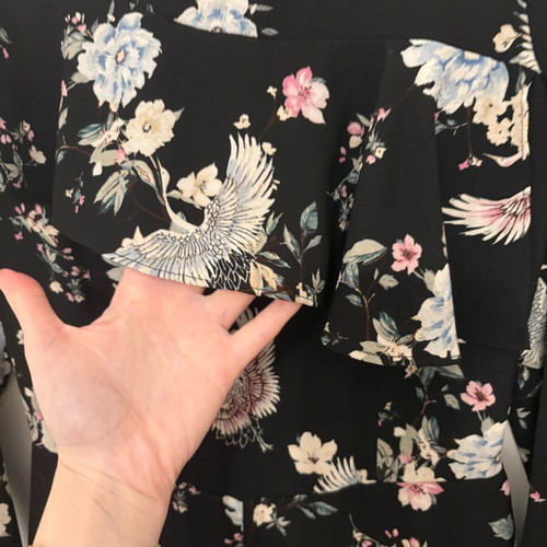 Bershka floral dark blue one-piece shorts used size M