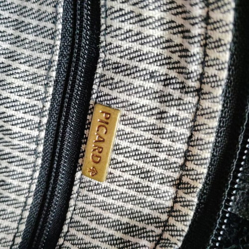 Large black Picard leather shoulder bag used