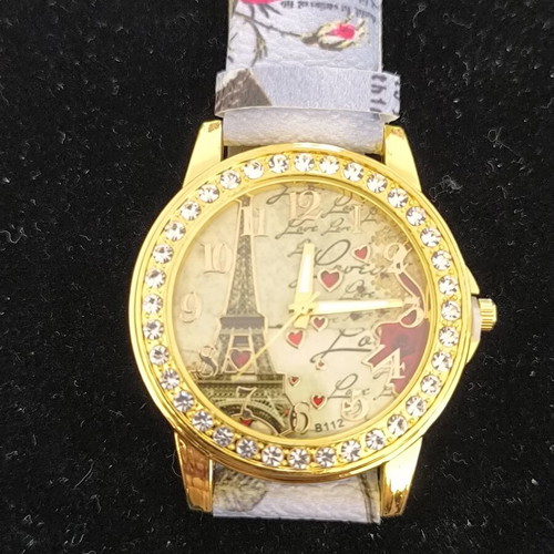 Paris Eiffel Tower Women's Watch with Rhinestones New