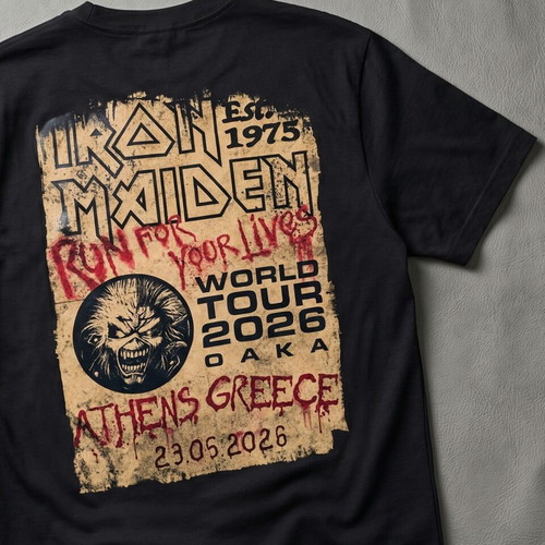 Iron Maiden Athens OAKA T-shirt new, black