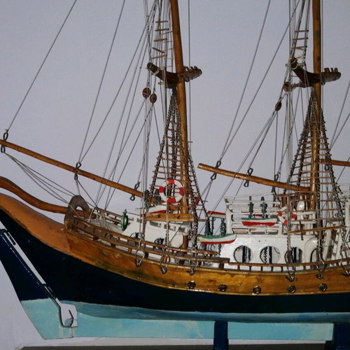 Handmade Vintage Sailboat from the 1960s