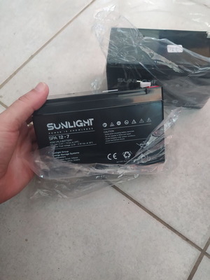 Sunlight 12V 7Ah μπαταρίες μολύβδου για UPS, σετ 2