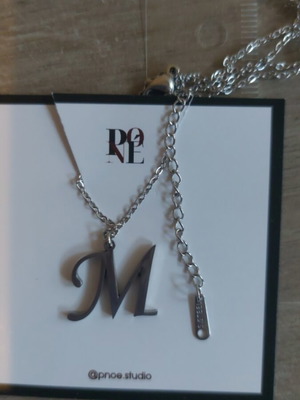 Necklace with letter M stainless steel by pnoe new