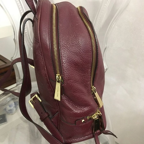 Michael Kors genuine leather backpack used, red