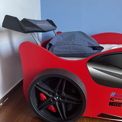 Children's Car Bed Turbo red racing used, 2.20x1.10m