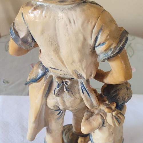 Vintage Italian Capodimonte statue signed F. Merli