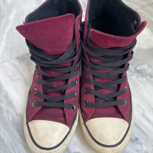 Converse Chuck Taylor All Star tri zip sneakers used, size 37.5, burgundy