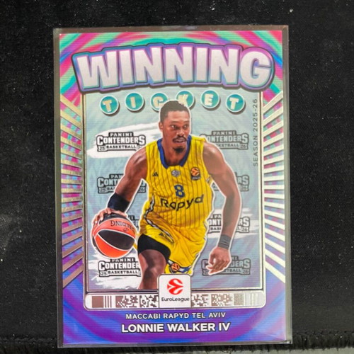 Winning Ticket Lonnie Walker IV Euroleague Contenders 2025-26 like new