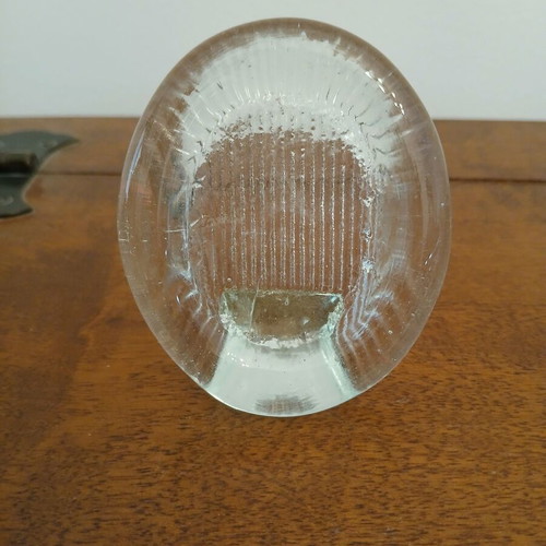 Vintage glass oval frame used, height 8.5 cm
