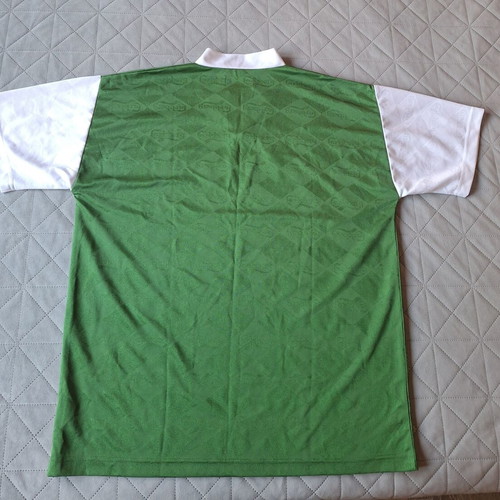 Carlsberg Retro Football Jersey used, green and white, size L
