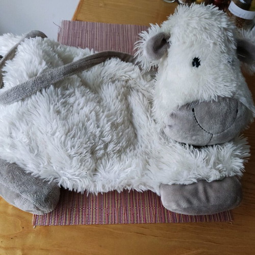 Jellycat plush lamb bag, soft and unique