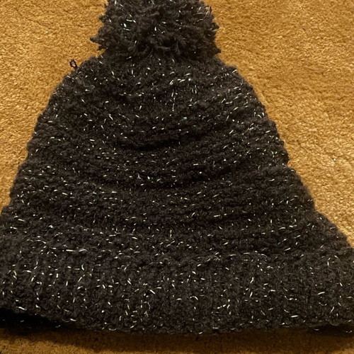 Handmade hat and scarf set like new, brown with lurex