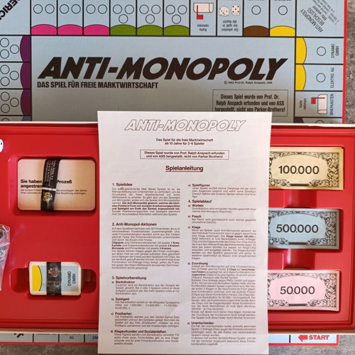 Anti-Monopoly 1984 board game used, German language