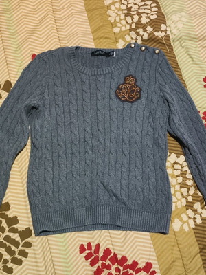 Ralph Lauren sweater grey like new, size large