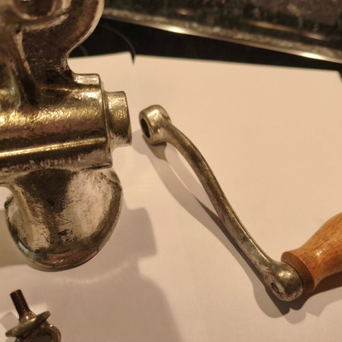 Meat grinder used, manual cast iron, Czechoslovakia made
