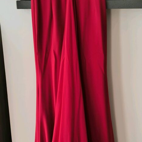 Maxi dress red new with bead design and sheer details