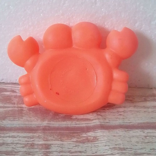 Bath toy crab silicone used, 10 cm