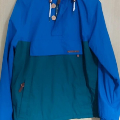 Emerson windbreaker waterproof jacket used, blue and green, size M