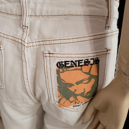 Shein white women's high-waisted wide jeans M like new