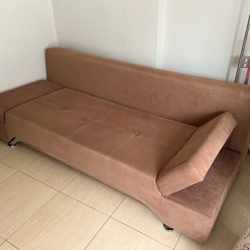 Sofa used with free cushions, dimensions 212x144cm