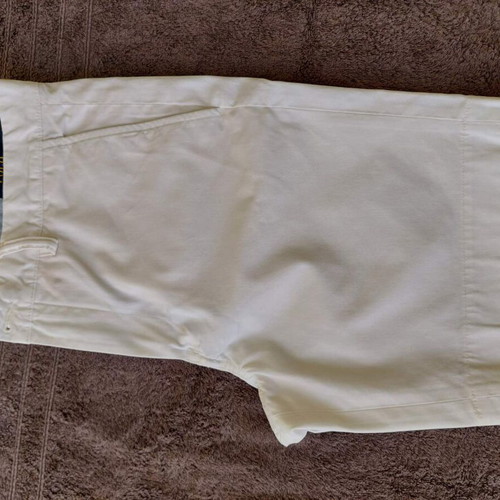 Ralph Lauren Bedford stretch straight fit chinos shorts 9" white and beige, size 33