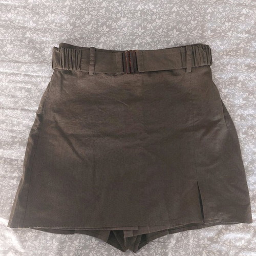 Linen skirt-shorts Zara like new, size XS, khaki