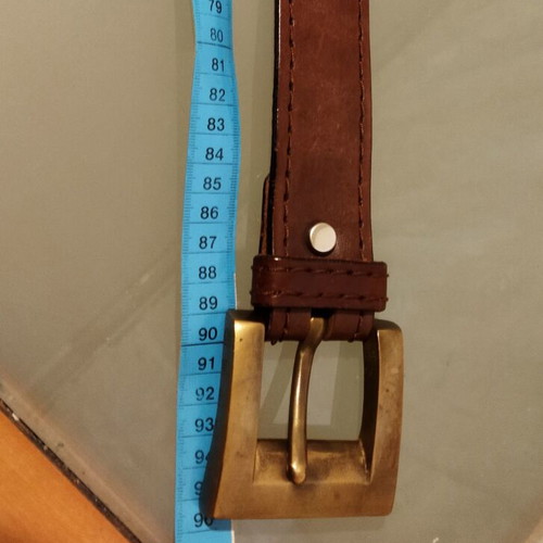 Leather belt brown like new, size 90