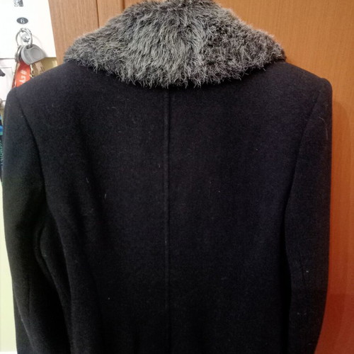 Black branded coat like new, size M