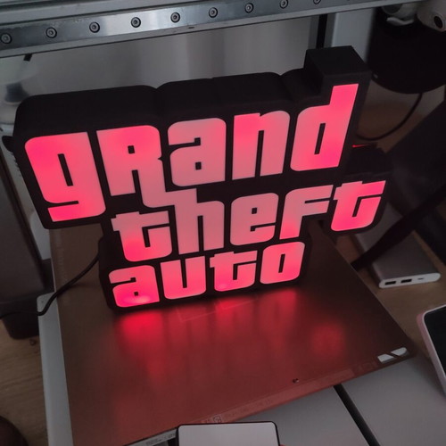 Light Box Grand Theft Auto GTA with Colorful LED and USB