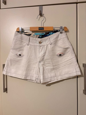 Linen shorts like new, white, size S