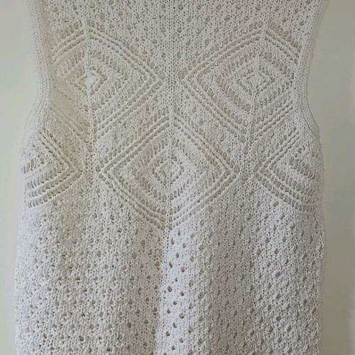 Zara sleeveless knitted blouse white new, size L