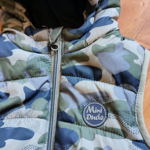 Sleeveless vest for boy used, military print, 24 months
