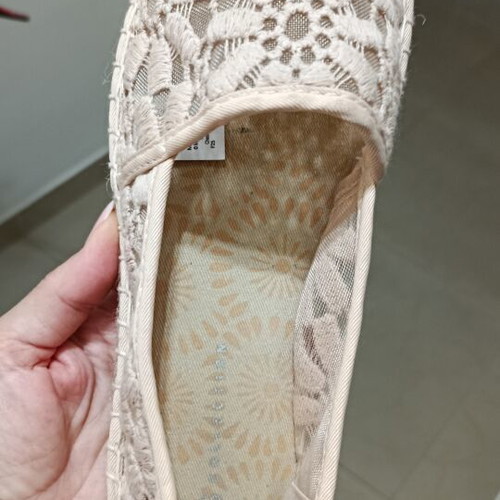 Marks & Spencer espadrilles with lace, size 38, soft pink
