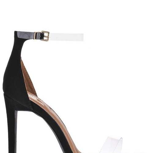 Hidden Fashion Sandals Size 38 New Black Transparent Strap
