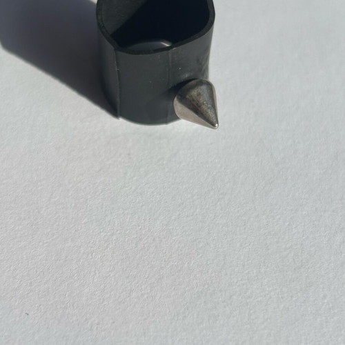 Handmade rubber and metal ring like new