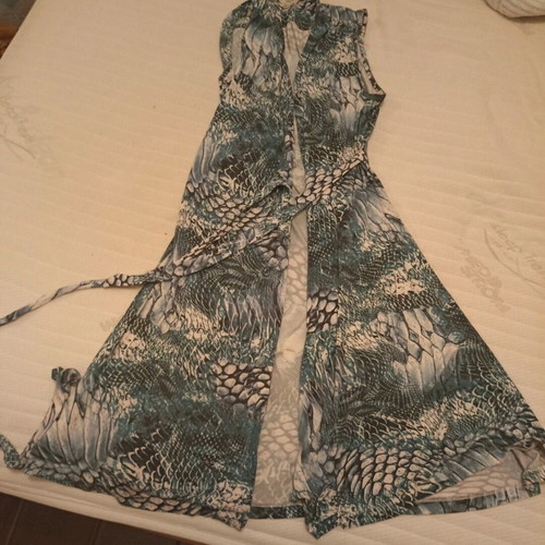 L.K. Bennett long caftan like new, blue and turquoise, size M