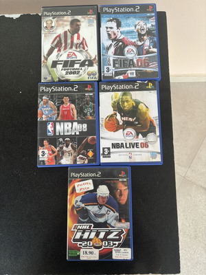 Bundle of used sports games for PlayStation 2 with manuals