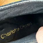 Charlotte Olympia Μπότες Μποτάκια Μαύρο Χρυσαφί Μεταχειρισμένο Μέγεθος 39