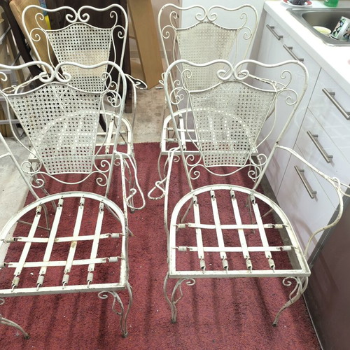 Ferforje chairs used, set of 6 for outdoor without glass