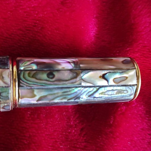 Lipstick case used from 1950s mother-of-pearl