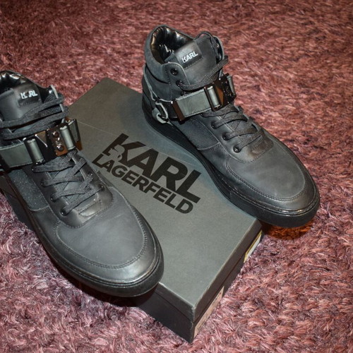 Karl Lagerfeld Eclipse HI Mix men's casual shoes new, black, size 43