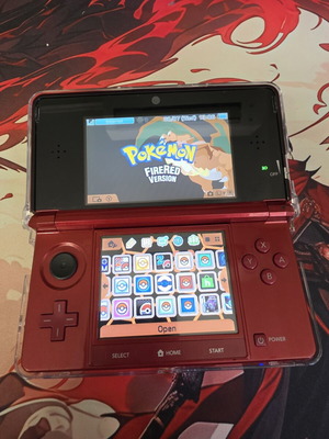 Nintendo 3DS Flare Red chip modified like new