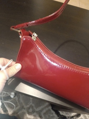 Red shoulder bag used, suitable for evening walk